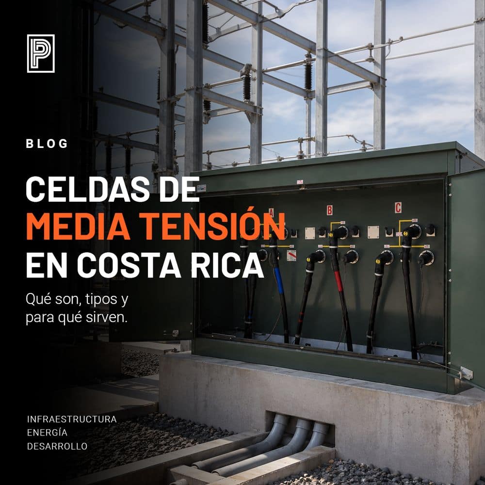 Celda de media tensión tipo pedestal instalada en proyecto eléctrico en Costa Rica – PROIN